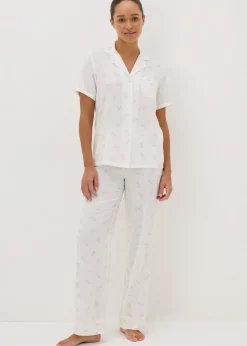 Cream Ditsy Floral Pyjama Set