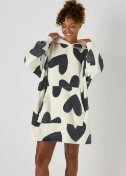 Cream Heart Snuggle Hoodie