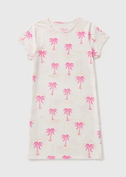 Cream Palm Tree Pattern Nightie