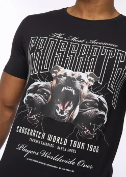 Crosshatch  Black  Dogz  T-Shirt