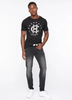 Crosshatch Black Wash Barbeck Slim Fit Denim