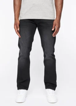 Crosshatch Black Wash Cadman Straight Jeans