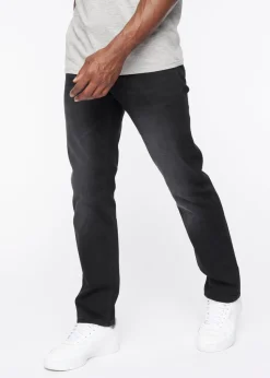Crosshatch Black Wash Cadman Straight Jeans