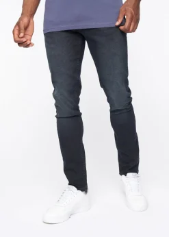 Crosshatch Blue Black Barbeck Slim Fit Denim