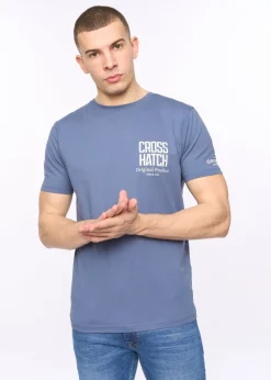Crosshatch Blue Hoogan T-Shirt