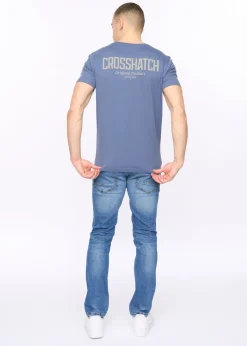Crosshatch Blue Hoogan T-Shirt