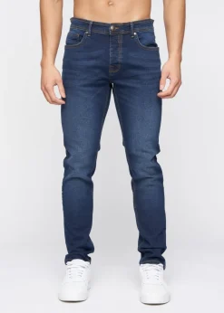 Crosshatch Dark Blue Wash Buraca Slim Fit Jean