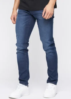 Crosshatch Dark Wash Barbeck Slim Fit Denim