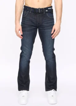 Crosshatch Dark Wash New Embossed Techno Denim Jeans