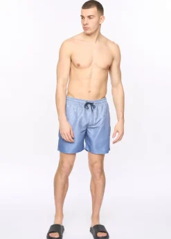 Crosshatch  Denim  Blue  Layotta  Swim  Shorts