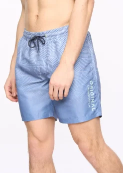 Crosshatch  Denim  Blue  Layotta  Swim  Shorts