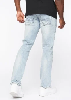 Crosshatch Light Wash Cadman Straight Jeans