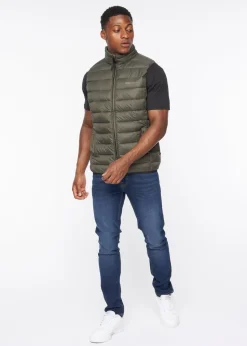 Crosshatch Olive Gattering Gilet