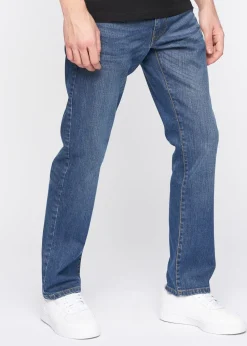 Crosshatch  Stone  Wash  Bandol  Straight  Leg  Jeans