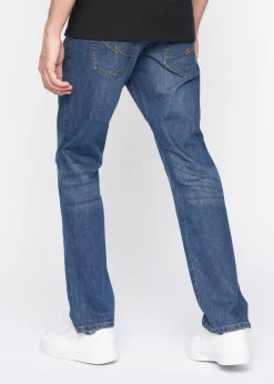 Crosshatch  Stone  Wash  Bandol  Straight  Leg  Jeans