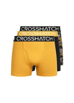 Crosshatch Yellow  Payso Boxers (3 Pack)