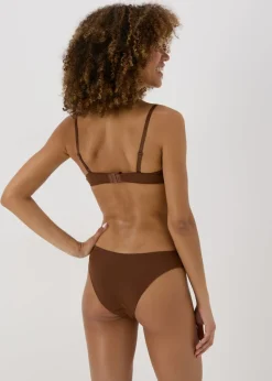 Dark Nude Microfibre Brazilian Knickers