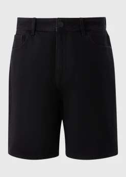 Dark Wash Loose Fit Denim Shorts