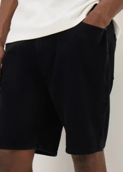 Dark Wash Loose Fit Denim Shorts