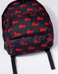 David Bowie Red Logo Black Backpack