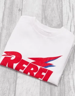 David Bowie Unisex Kids White David Bowie T-Shirt (3-12 Years)