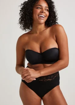 DD+ Black Non Padded Multiway Bra