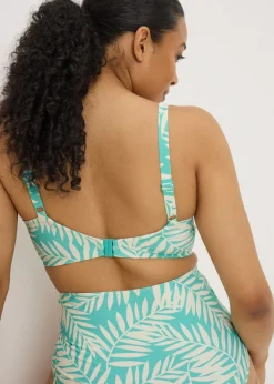 DD+ Blue Leaf Bikini Top