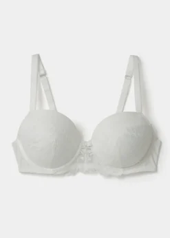 DD+ Cream Lace Padded Bra