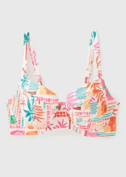 DD+ Multicolour Summer Print Bikini Top