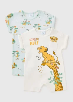 Disney 2 Pack Baby Lion King Rompers (Newborn-18mths)