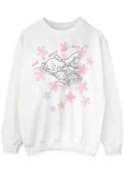 Disney Aristocats Love Is Where Mum Is White Sweatshirt