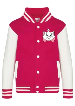 Disney Aristocats Marie Je Suis Adorable Kids Pink/White Varsity Jacket (3-13 Years)