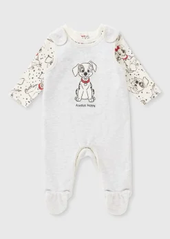Disney Baby Cream Dalmatians Dungaree & Bodysuit Set (Newborn-18mths)