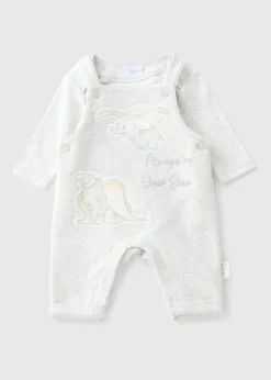 Disney Baby Grey Dumbo Dungaree (Newborn-12mths)