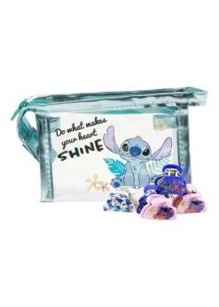 Disney Blue Lilo & Stitch Hair Clip Set & Travel Bag