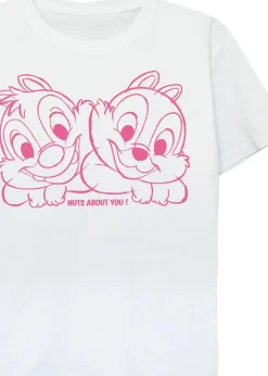 Disney Chip N Dale Nuts About You Kids White Graphic T-Shirt (3-13 Years)