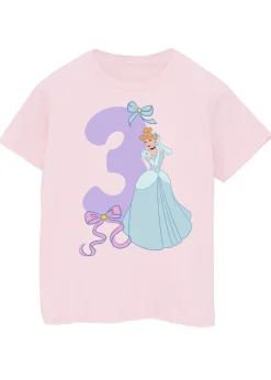 Disney Cinderella 3rd Birthday Kids Light Pink Graphic T-Shirt (3-6 Years)