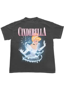 Disney Cinderella Transformation Charcoal Washed Boyfriend Fit T-Shirt