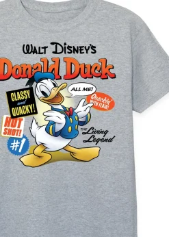 Disney Donald Duck Comic Cover Kids Heather Grey T-Shirt (3-13 Years)
