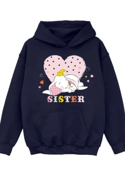 Disney Dumbo Sister Girls Navy Graphic Hoodie (3-13 Years)