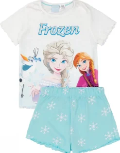 Disney Frozen Kids Blue Shortie Pyjamas (2-8 Years)