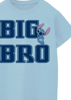 Disney Lilo & Stitch Big Brother Boys Blue Graphic T-Shirt (3-13 Years)