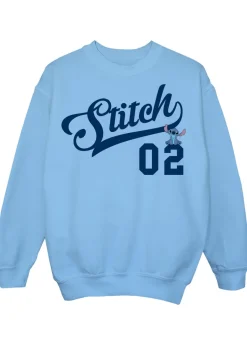 Disney Lilo & Stitch Collegiate Text Kids Blue Sweatshirt (3-13 Years)
