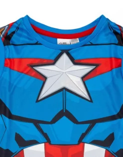 Disney Marvel Captain America Kids Blue Shortie Pyjamas (2-8 Years)