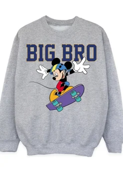 Disney Mickey Mouse Big Brother Boys Grey Sweatshirt (3-13 Years)