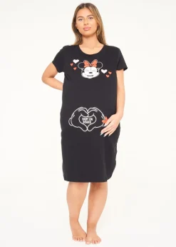 Disney Minnie Mouse Black Maternitiy Nightie