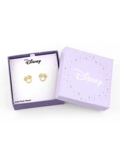 Disney Minnie Mouse Gold Bow Earrings