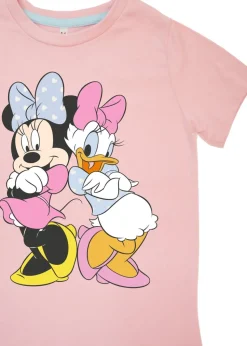 Disney Minnie Mouse With Daisy Pose Kids Baby Pink Hearts Pyjamas (3-8 Years)