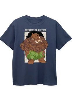 Disney Navy Moana Maui Greatest Of All Time Kids T-Shirt (3-13 Years)