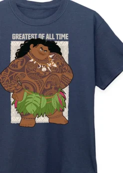 Disney Navy Moana Maui Greatest Of All Time Kids T-Shirt (3-13 Years)